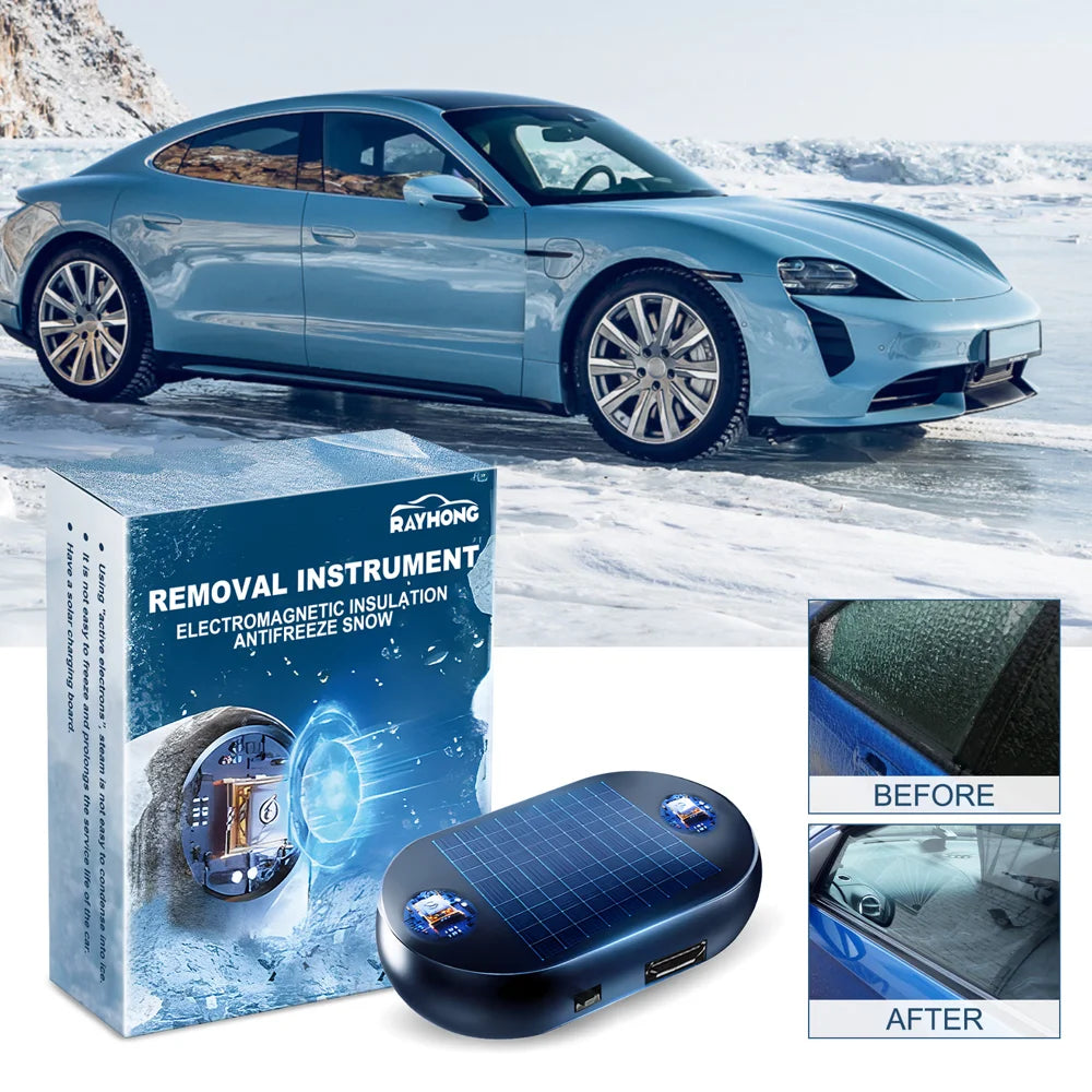 RAYHONG For Car Windshield / Side Mirror Solar Ice Removal Instrument Electromagnetic Insulation Anti-freeze Device - 2