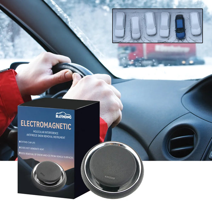 RAYHONG 7.4 x 7.4cm Portable Car Windshield Ice Snow Removal Tool Winter Auto Electromagnetic Anti-freeze Device - 1Pcs - 2