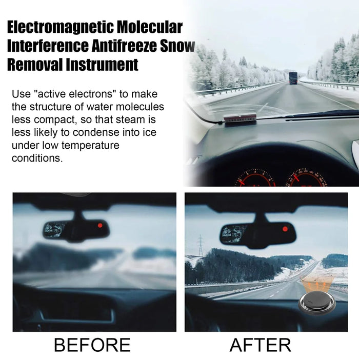 RAYHONG 7.4 x 7.4cm Portable Car Windshield Ice Snow Removal Tool Winter Auto Electromagnetic Anti-freeze Device - 1Pcs - 3