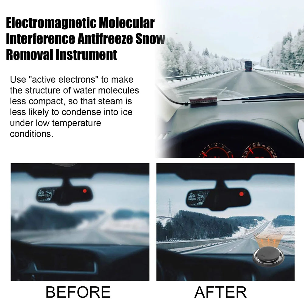 RAYHONG 7.4 x 7.4cm Portable Car Windshield Ice Snow Removal Tool Winter Auto Electromagnetic Anti-freeze Device - 1Pcs - 6