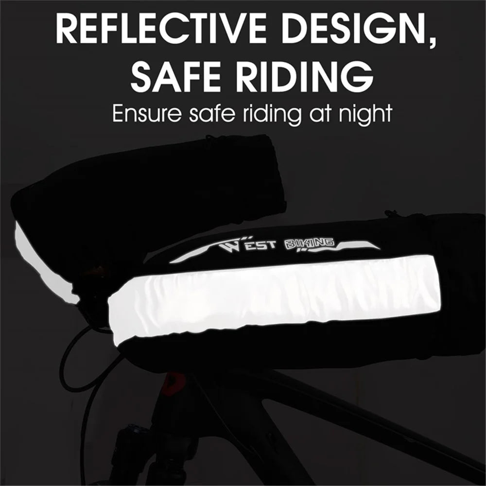 WEST BIKING YP0211232 1 Pair Bicycle E-bike Handlebar Gloves Winter Cycling Windproof Warm Mittens Hand Cover - 6