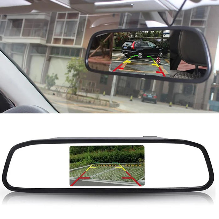 RG-205 Car Rear View Mirror Display 4.3'' Truck Rearview Mirror Screen with Waterproof 12-LED Camera - 3