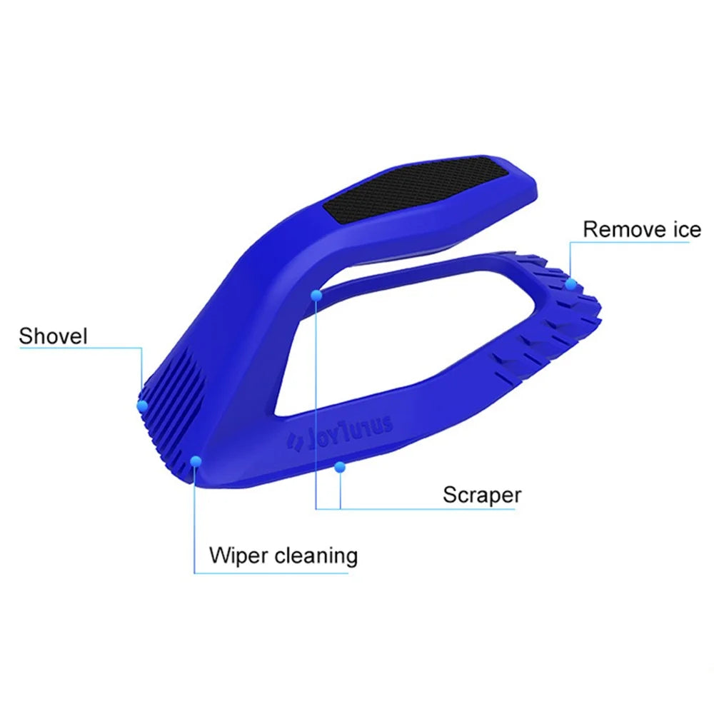 JOYTUTUS 4-in-1 Car Ice Scraper Windshield Ice Breaker Quick Clean Glass Brush Snow Remover - 4