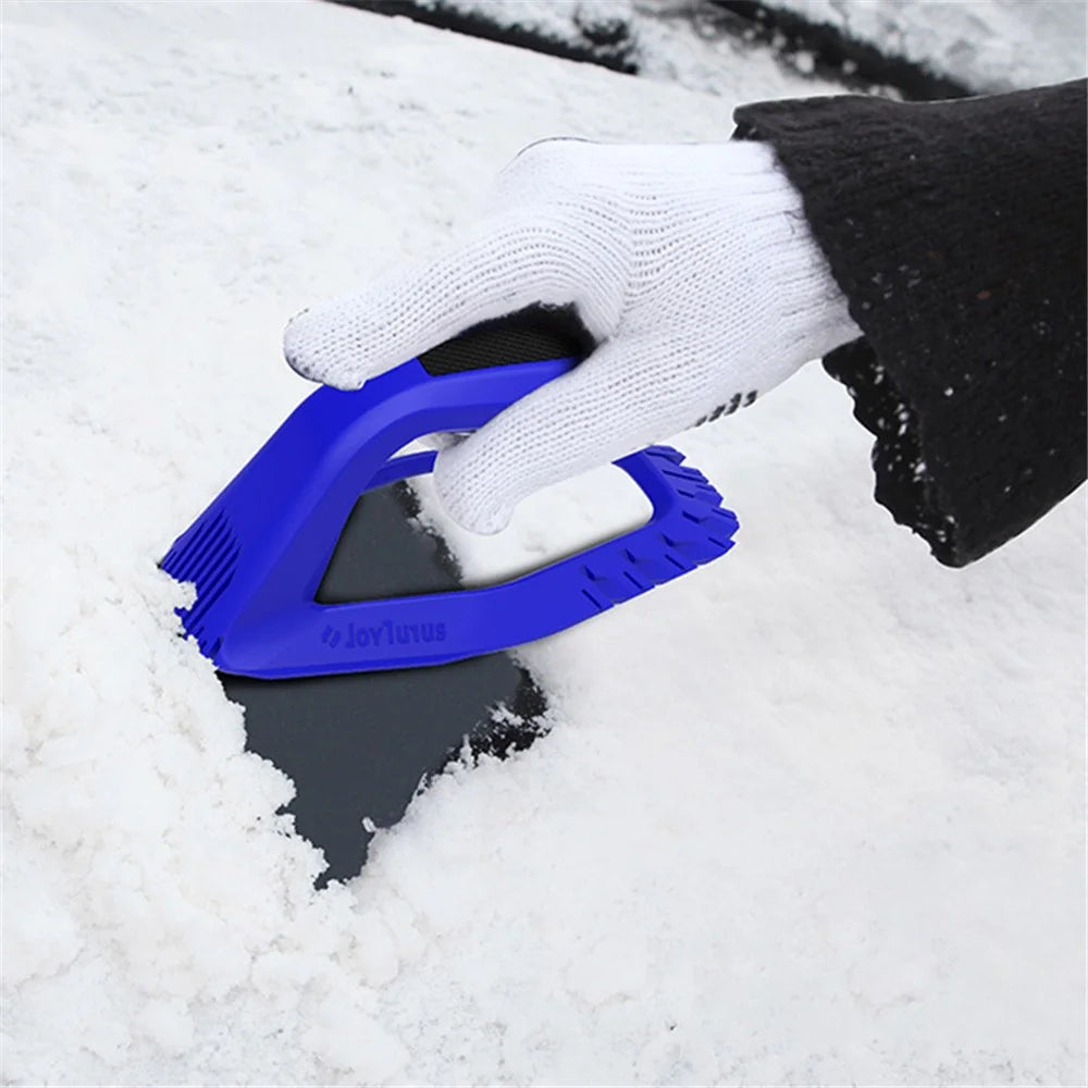 JOYTUTUS 4-in-1 Car Ice Scraper Windshield Ice Breaker Quick Clean Glass Brush Snow Remover - 6