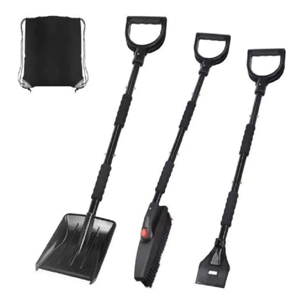 MAIZELAI 3 In 1 Detachable Ice Scraper Windshield Ice Breaker Winter Snow Brush Shovel Car Snow Remover Kit - 1