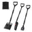 MAIZELAI 3 In 1 Detachable Ice Scraper Windshield Ice Breaker Winter Snow Brush Shovel Car Snow Remover Kit - 1
