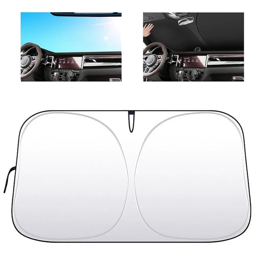 Car Front Windshield Sunshade Cover Titanium Silver Fabric Heat Insulation Sunscreen Baffle - S - 1