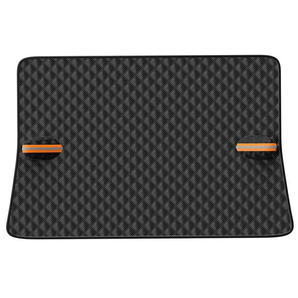 Car Front Windshield Snow Cover Sun-Proof Anti-Frost Winter Windshield Protector with 12 Magnets - Black - 1