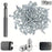 100Pcs 9 x 4mm Screw in Tire Studs Wheel Tyre Studs for Car Truck Motorcycle Bicycle Boot Tire Spikes - Silver - 1