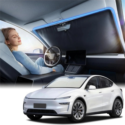 NMOISS M Size Car Windshield Sunshade Double Layer Heat Insulation 99% UV Protection UPF50+ Sun Shade Visor Shield Cover - Beige - 1