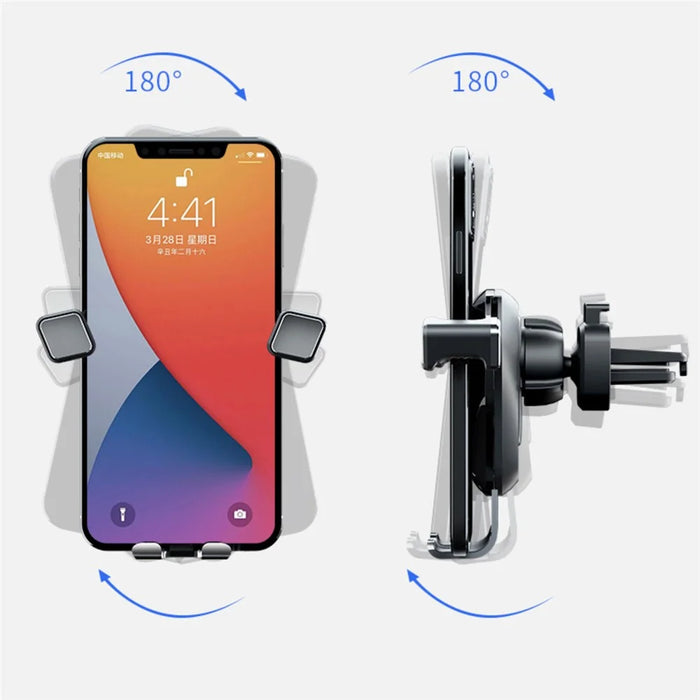 Universal Rotatable Gravity Triangle Car Air Outlet Phone Holder Bracket - Black - 3