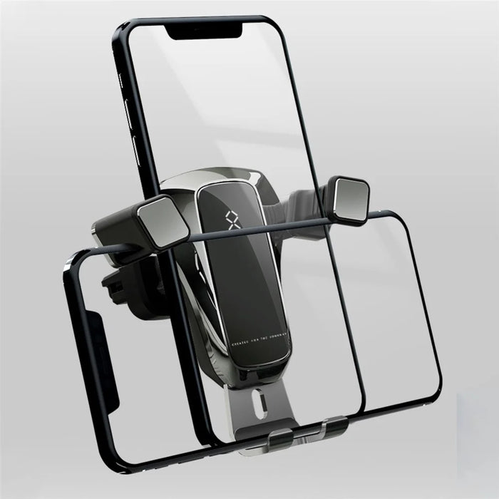 Universal Rotatable Gravity Triangle Car Air Outlet Phone Holder Bracket - Black - 4