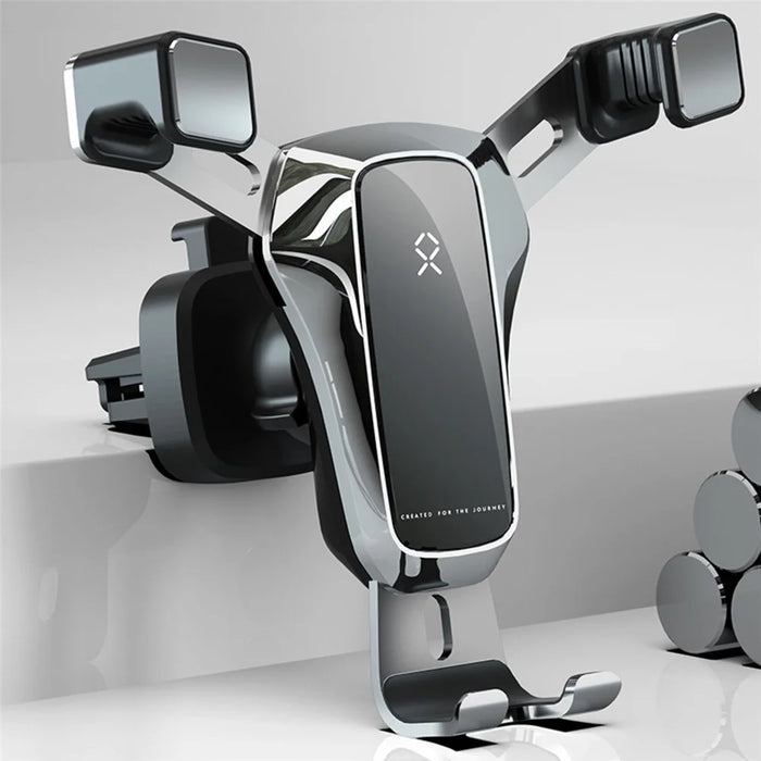 Universal Rotatable Gravity Triangle Car Air Outlet Phone Holder Bracket - Black - 6