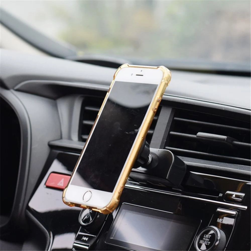 X033 Universal Strong Magnetic Car Mount Stand Carbon Fiber Car CD Port Phone Holder for Mobile Phones - 4