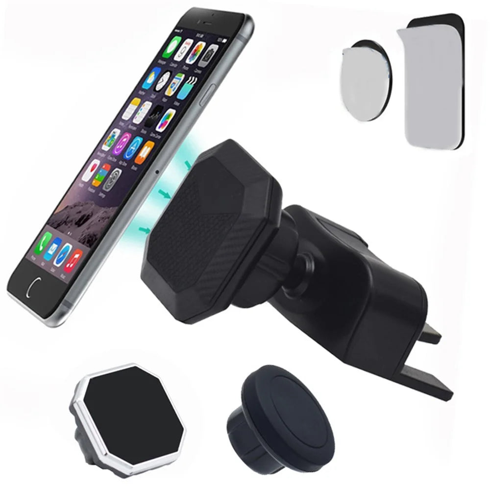 X033 Universal Strong Magnetic Car Mount Stand Carbon Fiber Car CD Port Phone Holder for Mobile Phones - 5