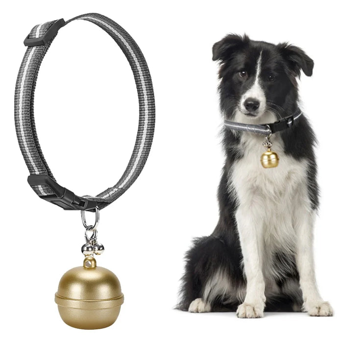 G15 WiFi Real-Time Tracker IP67 Waterproof Collar Tinkle Bell Finder Tracking Collar Device - Gold - 1