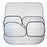 BY-342 6Pcs Car Windshield Sun Shade Set Silver Coated Cloth Car Windshield Cover Front Rear Window Visor - 1