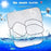 BY-342 6Pcs Car Windshield Sun Shade Set Silver Coated Cloth Car Windshield Cover Front Rear Window Visor - 2