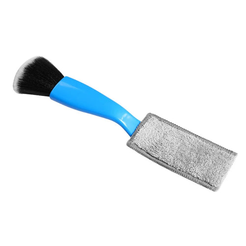 Car Air Conditioning Outlet Dust Removal Brush Multifunctional Double-head Auto Interior Cleaning Tool - Blue - 1