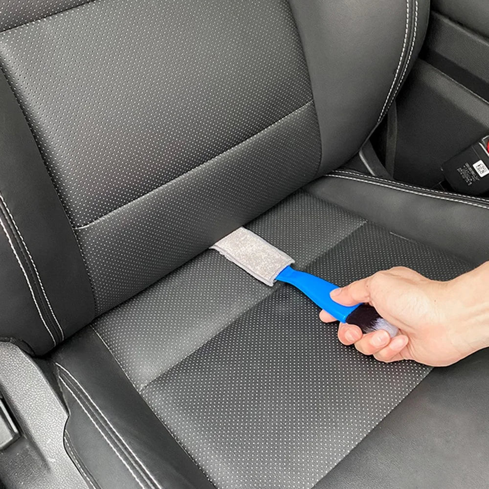 Car Air Conditioning Outlet Dust Removal Brush Multifunctional Double-head Auto Interior Cleaning Tool - Blue - 6