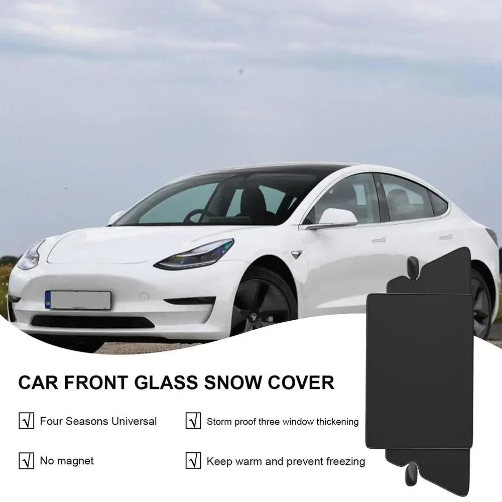 Car Windshield Snow Cover Oxford Cloth Snowproof Frost-proof Sun-proof Cover - 5