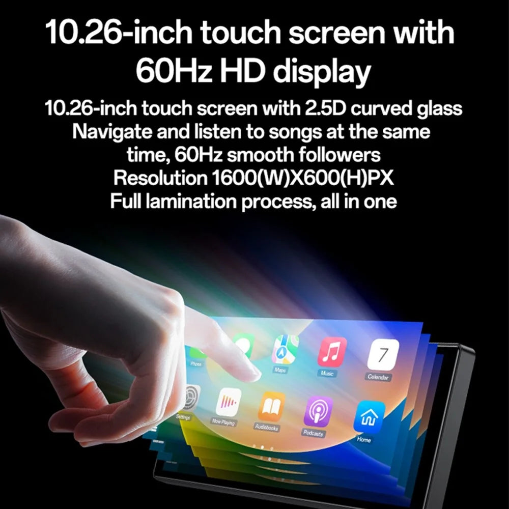 YESIDO KM19 Bluetooth-compatible Car Stereo Carplay 10.26 inch Touch Screen Car Driving Recorder with Rear Camera and 32G TF Card - 2