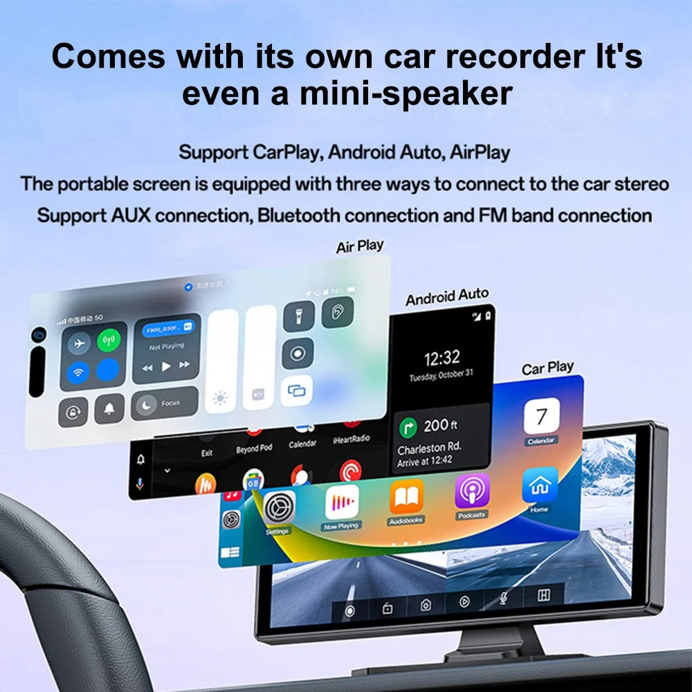 YESIDO KM19 Bluetooth-compatible Car Stereo Carplay 10.26 inch Touch Screen Car Driving Recorder with Rear Camera and 32G TF Card - 3