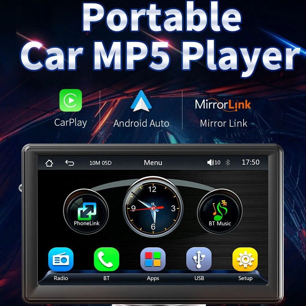 W500A 7-inch Touch Screen Car Wireless Carplay FM Radio HD Video MP5 Player with 8-LED Camera - 2