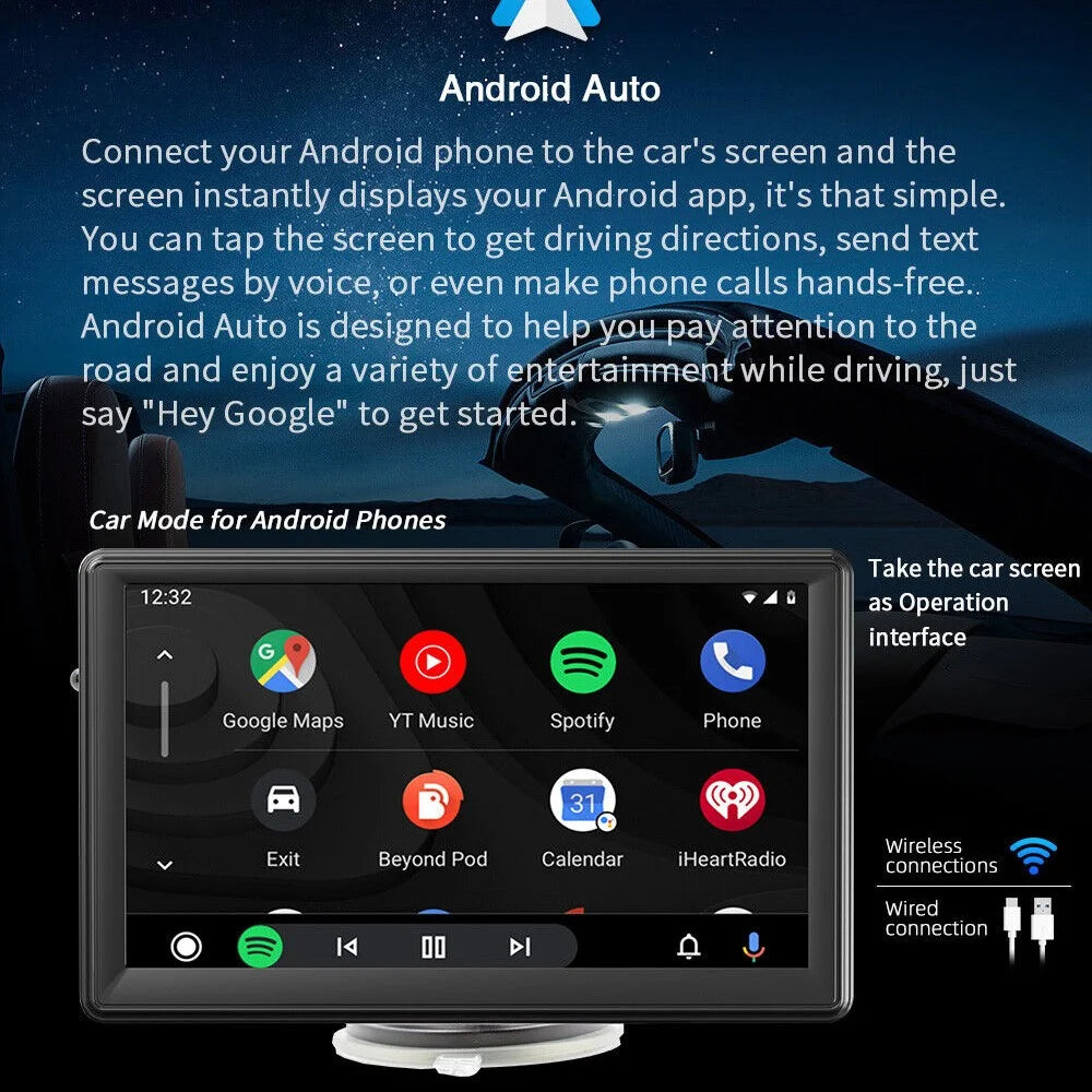 W500A 7-inch Touch Screen Car Wireless Carplay FM Radio HD Video MP5 Player with 8-LED Camera - 4
