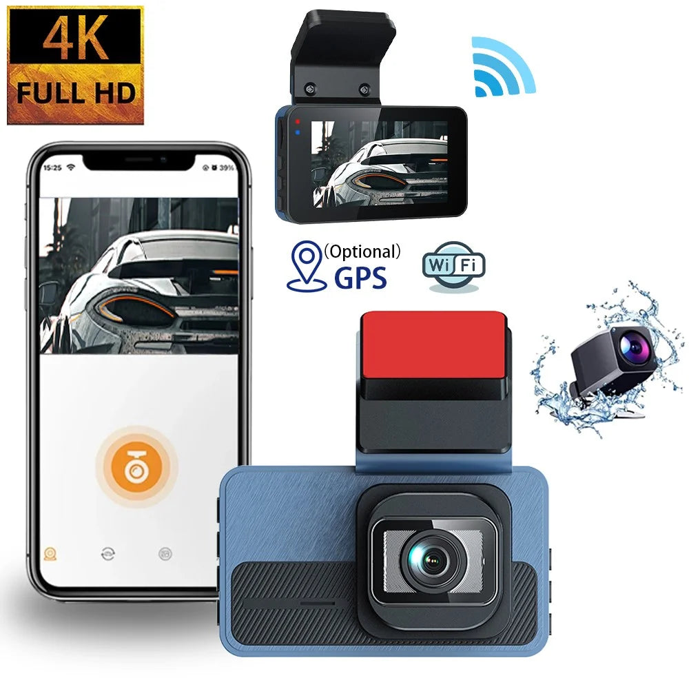 C15 WiFi Dash Cam Front 4K Rear 1080P 24H Parking Mode Car Camera with ADAS (Without GPS) - 2