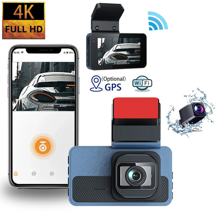 C15 WiFi Dash Cam Front 4K Rear 1080P 24H Parking Mode Car Camera with ADAS (Without GPS) - 2