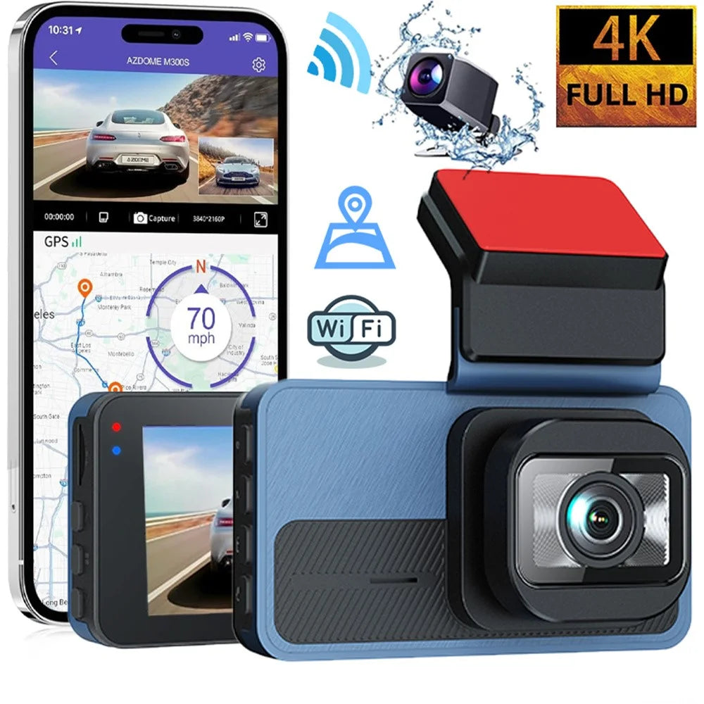 C15 Dual Dash Cam Front 4K Rear 1080P Parking Mode WiFi Car Camera with ADAS GPS - 2