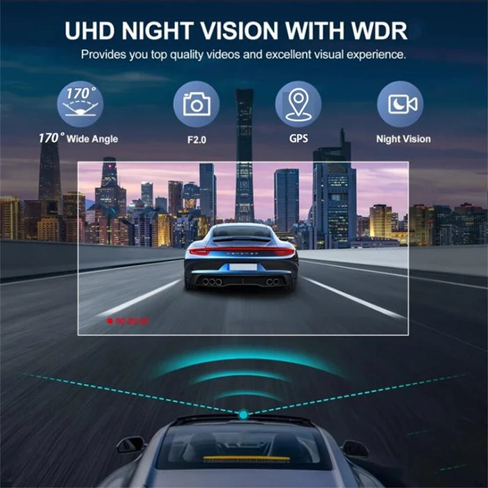 C15 Dual Dash Cam Front 4K Rear 1080P Parking Mode WiFi Car Camera with ADAS GPS - 6