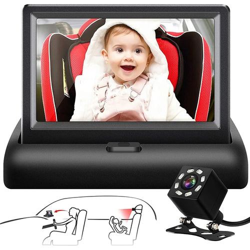 4.3 Inch 150 Degree Wide Angle Night Vision Car Baby Monitor IP68 Waterproof Infrared Camera - 1