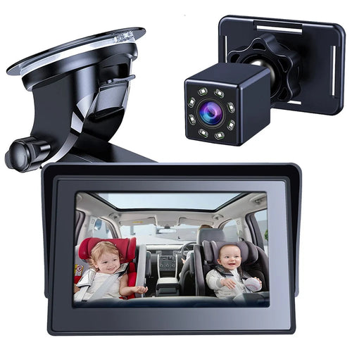 R5037 360 Degree Rotatable 4.3 Inch Night Vision Sucker Mount Car Baby Monitor Camera for Safety Driving - 1