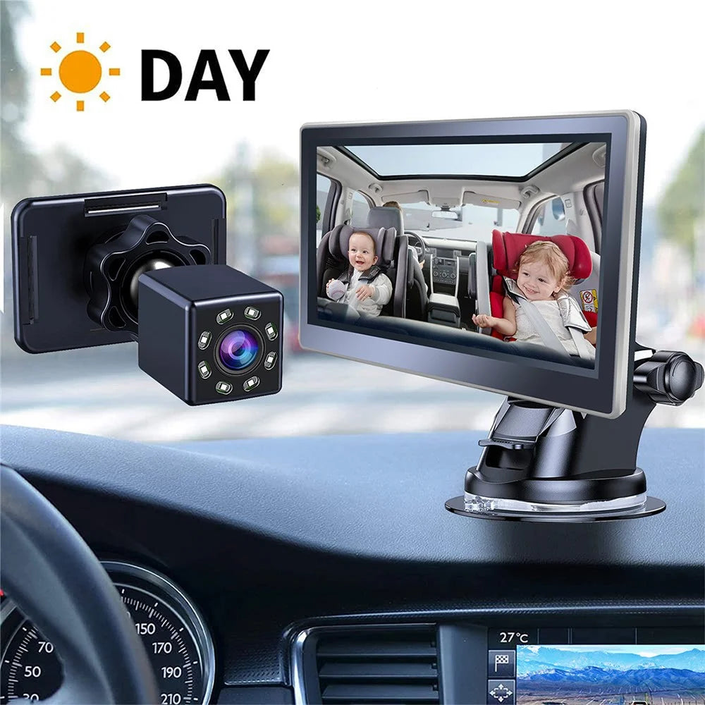 R5037 360 Degree Rotatable 4.3 Inch Night Vision Sucker Mount Car Baby Monitor Camera for Safety Driving - 5