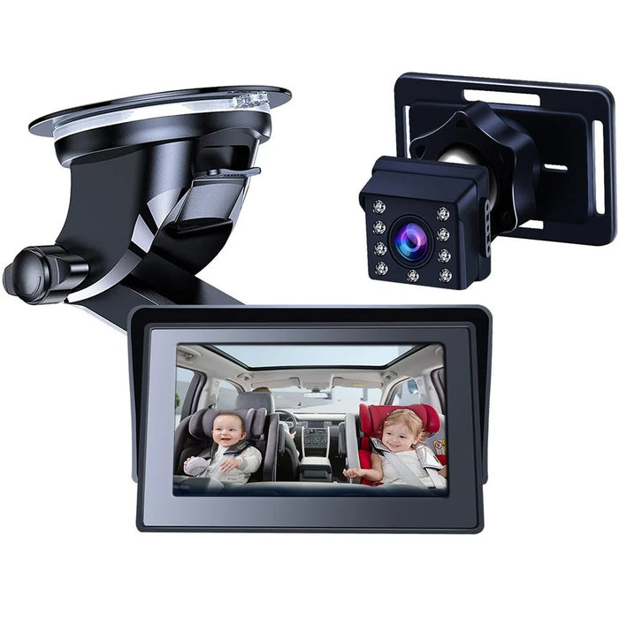 R5037 4.3 Inch HD 1080P Car Monitor Camera for Baby Rear Facing Seat Wide Angle Infrared Camera - 1