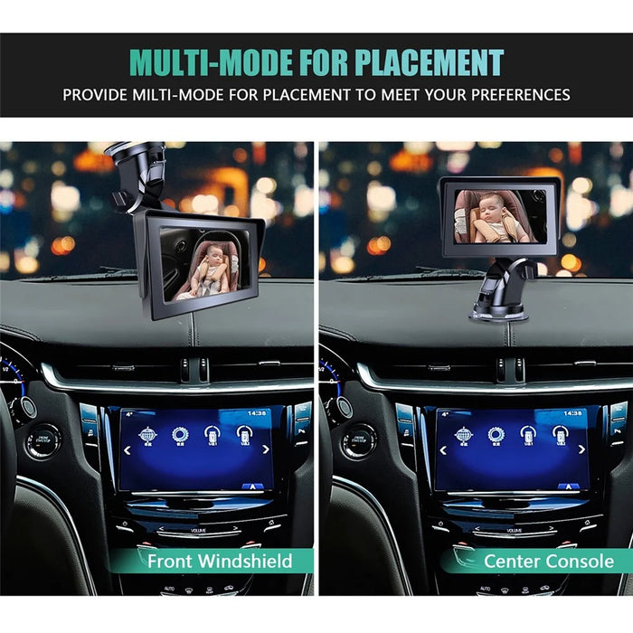 R5037 4.3 Inch HD 1080P Car Monitor Camera for Baby Rear Facing Seat Wide Angle Infrared Camera - 5