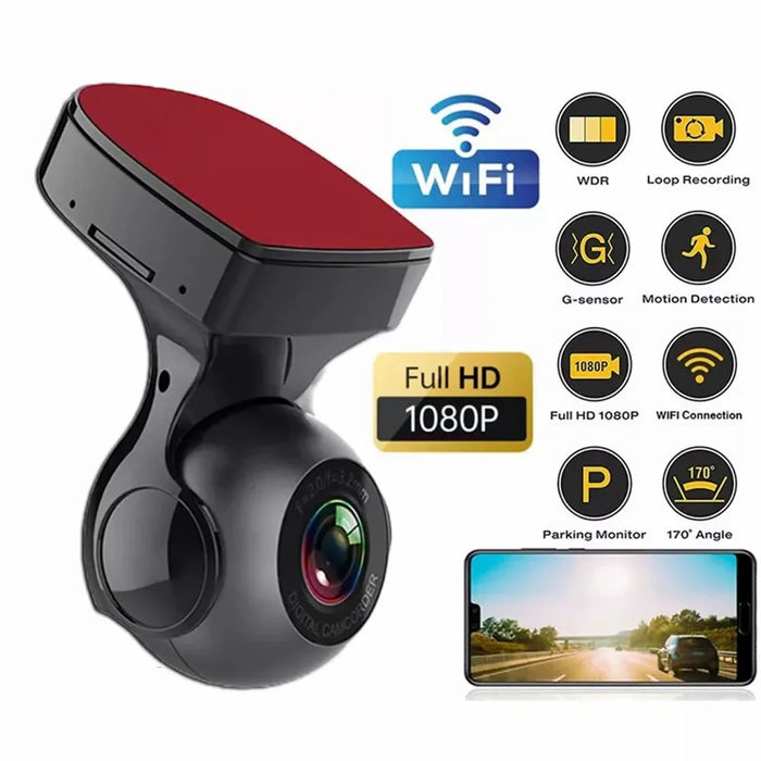 170 Degree Wide Angle 1080P HD WiFi Dash Cam Night Vision G Sensor Car DVR Camera - 3