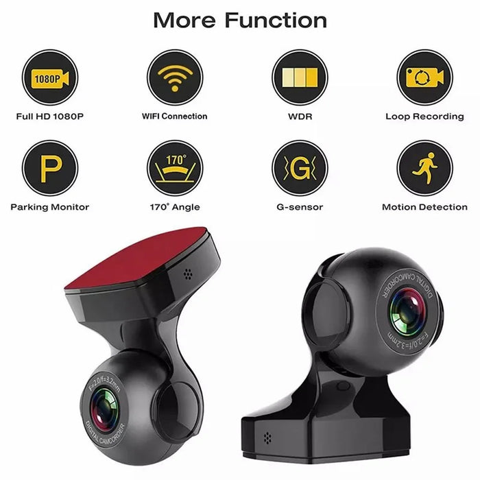 170 Degree Wide Angle 1080P HD WiFi Dash Cam Night Vision G Sensor Car DVR Camera - 4