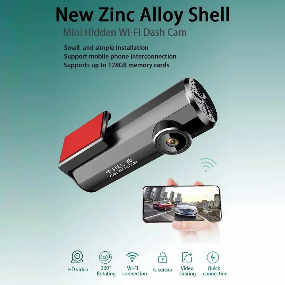 1080P HD Lipstick Size Dash Cam WiFi Smartphone Viewing Voice Control Camera with Parking Monitor - 3