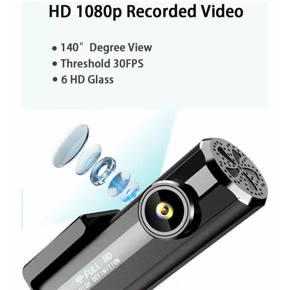 1080P HD Lipstick Size Dash Cam WiFi Smartphone Viewing Voice Control Camera with Parking Monitor - 4