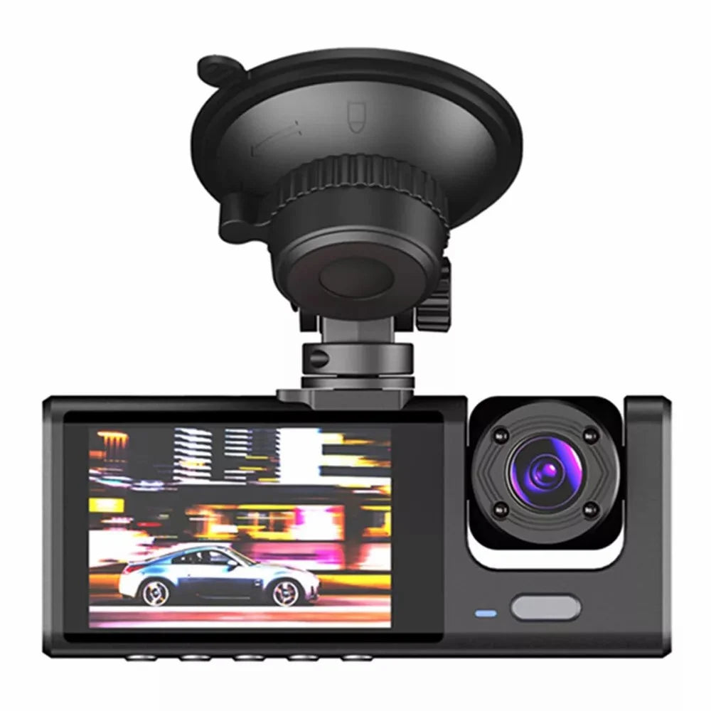 S1 Front + Rear + Interior 3 Lens Wide Angle 1080P HD Car DVR Dash Cam with Parking Monitor - 1