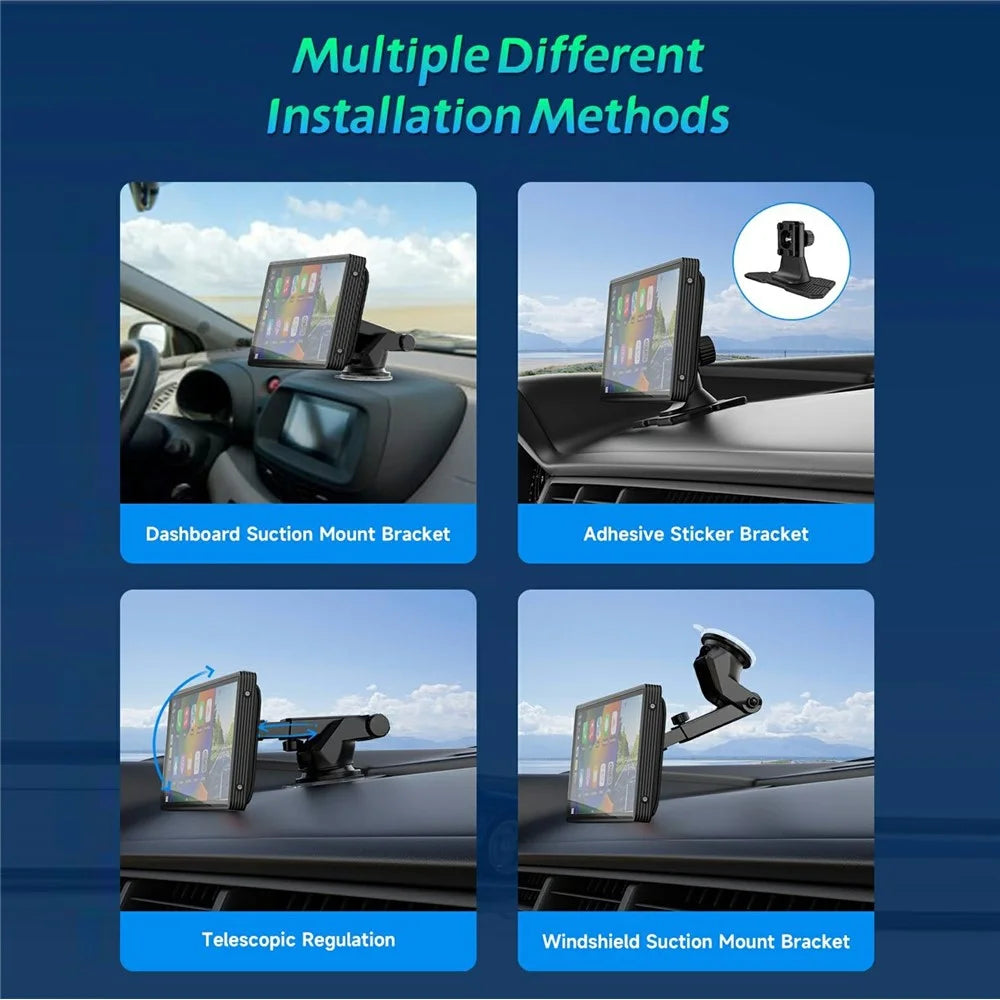 W514B 10.26 Inch Portable CarPlay Screen 1080P Dual Recording AHD Camera with 64G TF Card - 7
