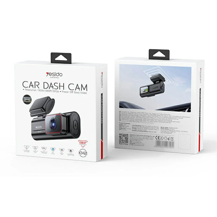 YESIDO KM21 Car Dash Cam 1080P HD 145 Degree Wide Angle 24 / 7 Monitoring Emergency Driving Recorder - 7