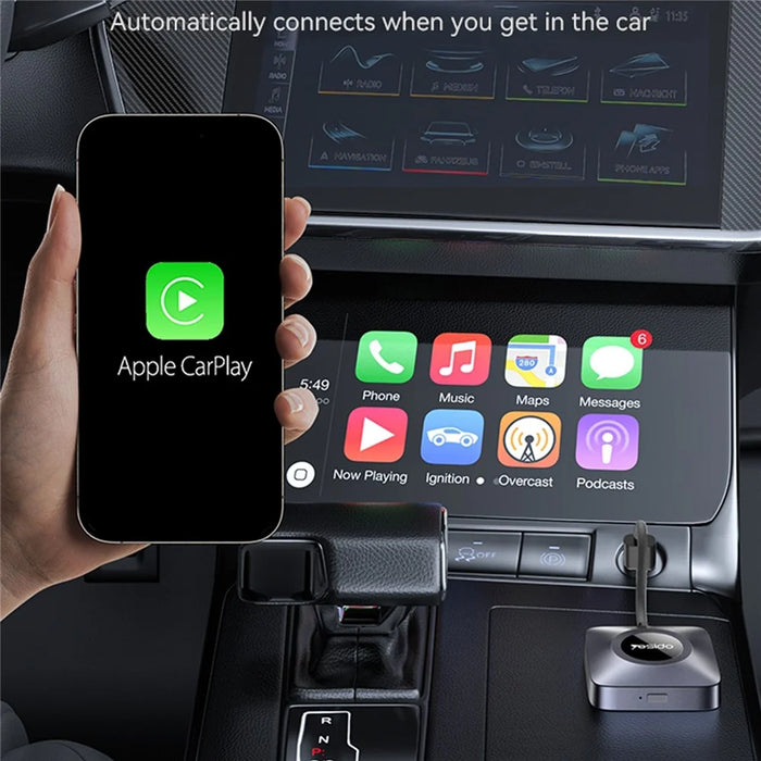 YESIDO KM23 Dual Band WiFi CarPlay Adapter Wired to Wireless Converter for Car Stereo Systems OTA Upgradable - 7