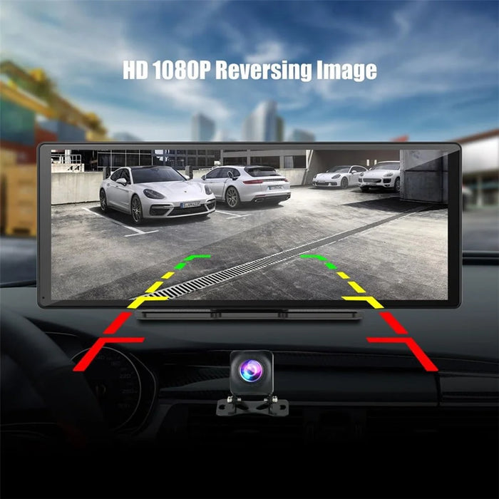 R5026 2K Front + 1080P Rear Dual Lens 10.26 Inch Bluetooth-compatible CarPlay Car Dash Cam AHD Camera with 2 Brackets - 7