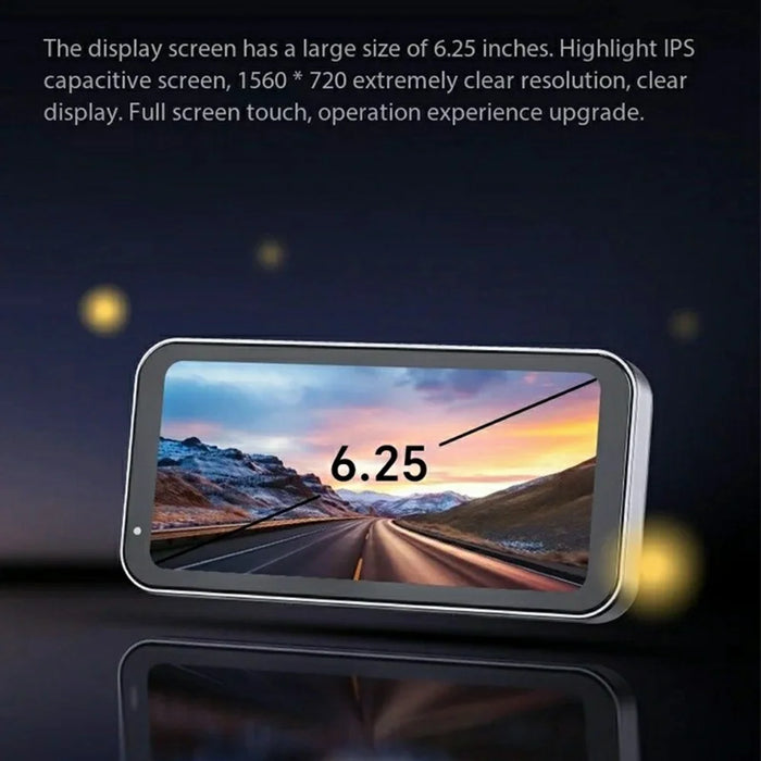 SJCAM RD10 6.25 Inch CarPlay  /  Android Auto Wireless Screen Mirroring Dual Camera Waterproof Motorcycle Dash Cam - 3