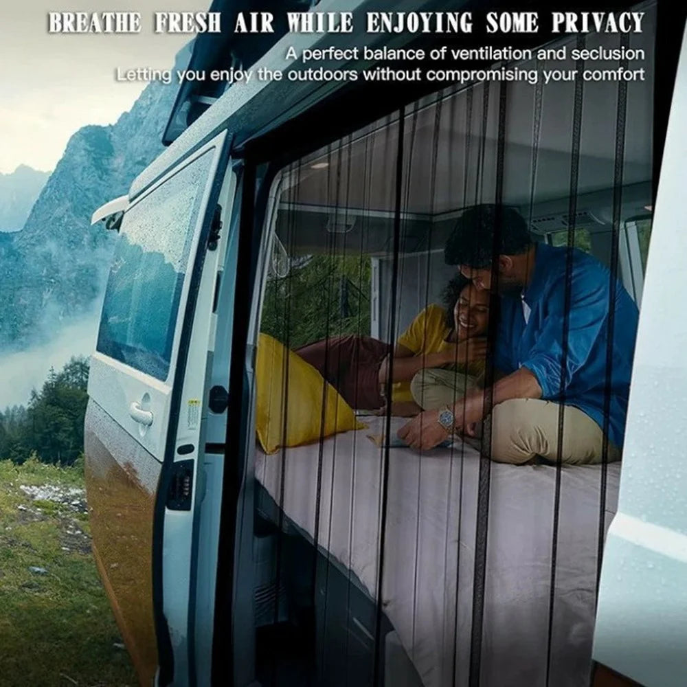 115cm Magnetic Fly Screen RV Sliding Door Mosquito Net for Campervans Insect Proof Curtain - 6