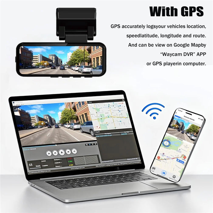 4K+2.5K Front and Rear Lens Dash Cam GPS ADAS BSD Intelligent Driving Night Vision Car DVR - 6